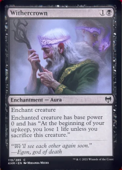 front of card