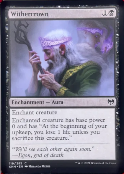 front of card