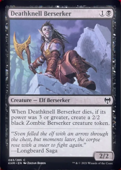 front of card