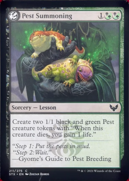 front of card
