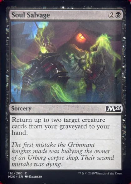 front of card