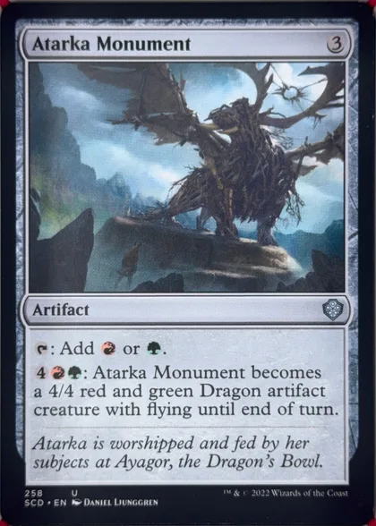 front of card