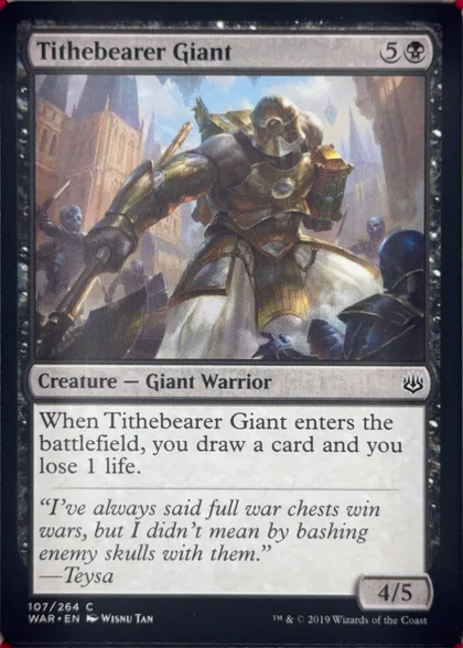 front of card