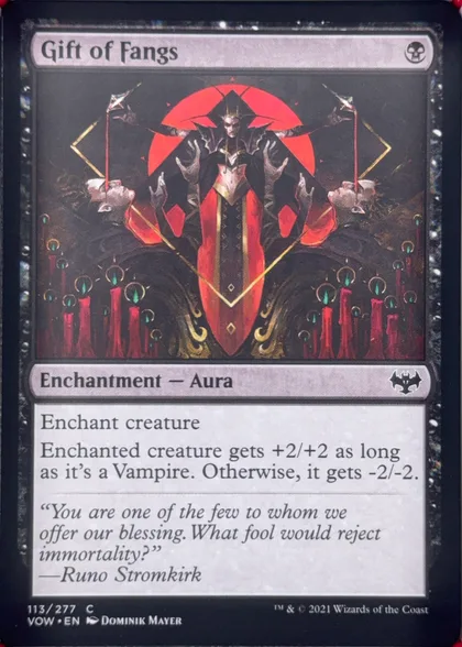 front of card