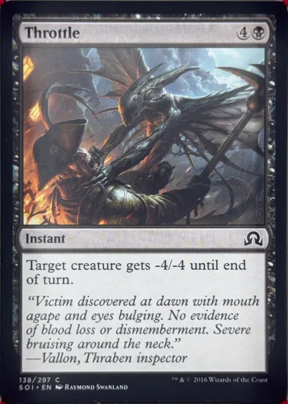 front of card