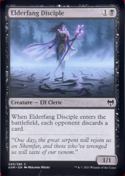 front of card