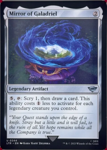 front of card