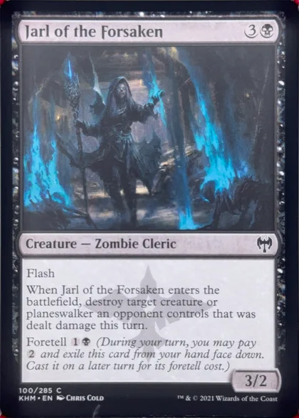front of card