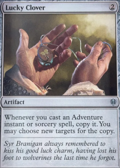 front of card