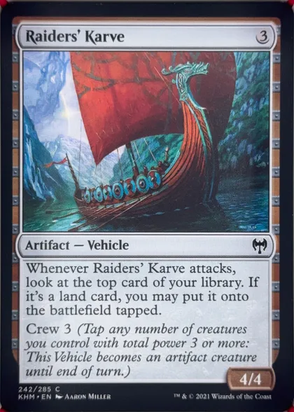 front of card