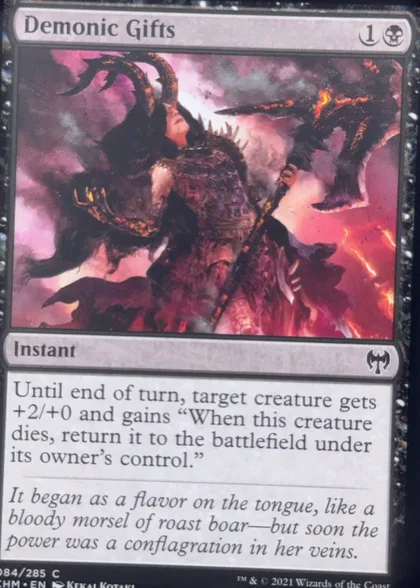 front of card