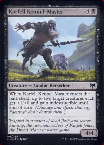 front of card