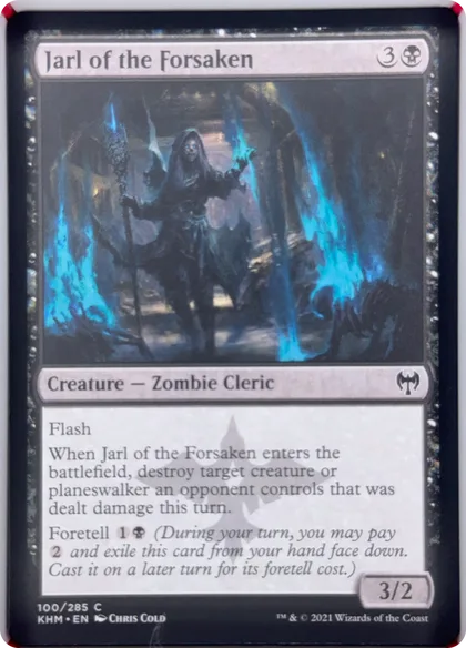 front of card