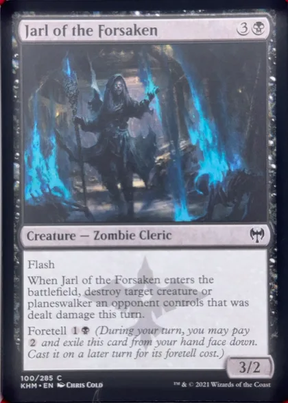 front of card