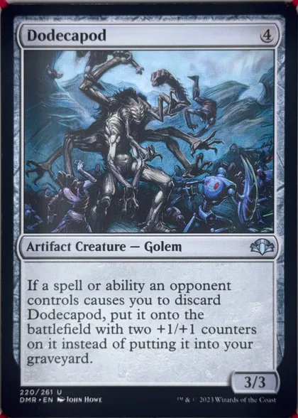 front of card