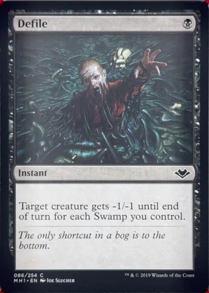 front of card