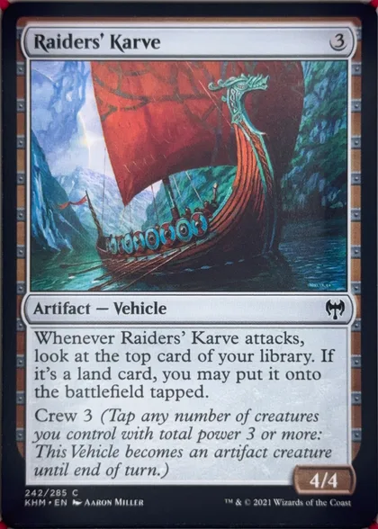 front of card