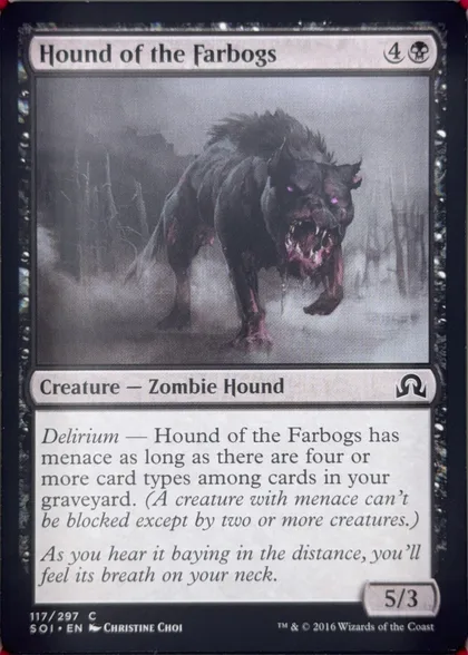 front of card