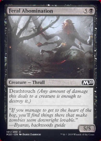 front of card