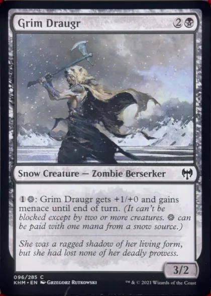 front of card