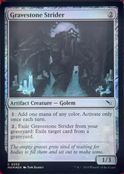 front of card