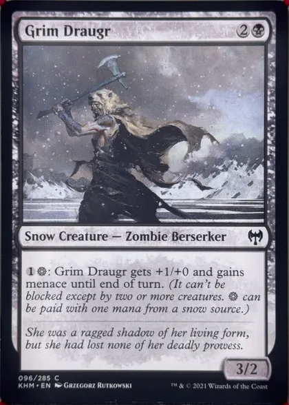 front of card