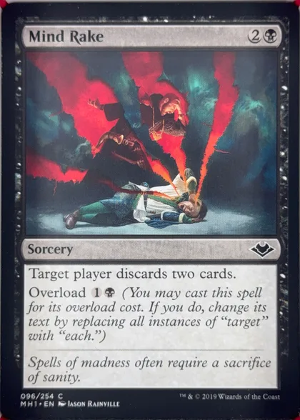 front of card