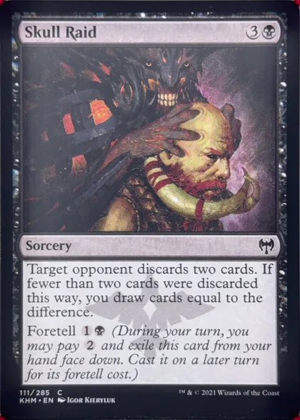 front of card