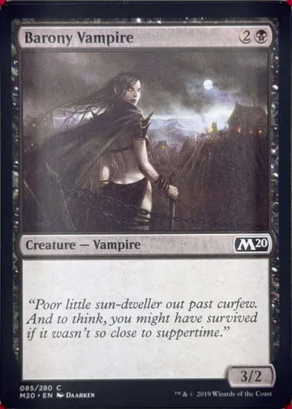 front of card