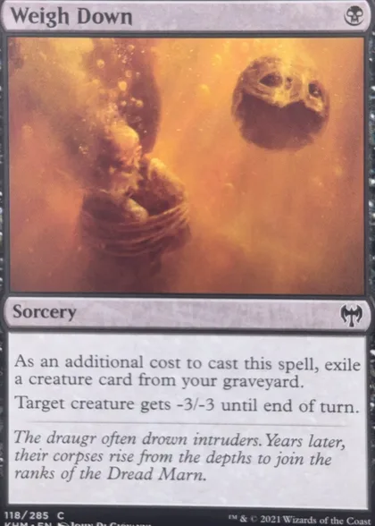 front of card