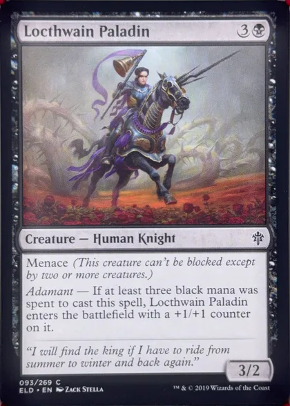 front of card