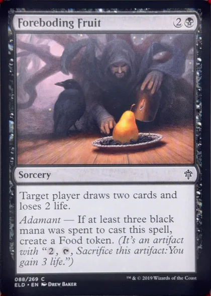 front of card