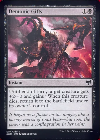 front of card