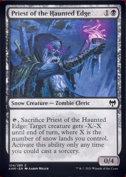 front of card