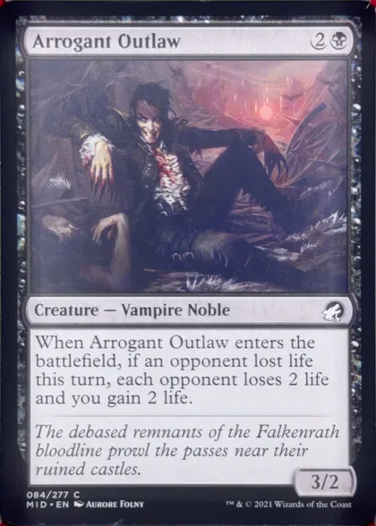 front of card