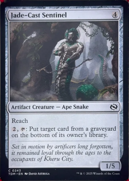 front of card
