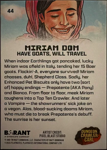 back of card