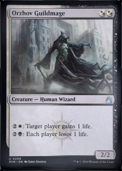 front of card