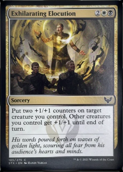 front of card