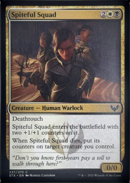 front of card