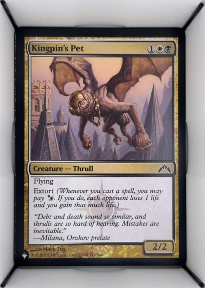 front of card