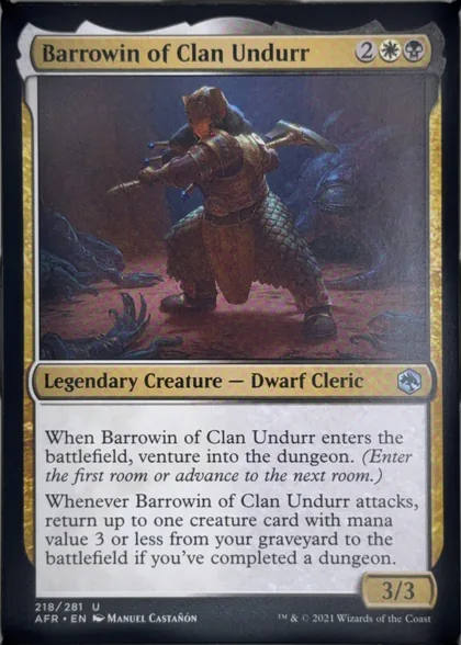 front of card