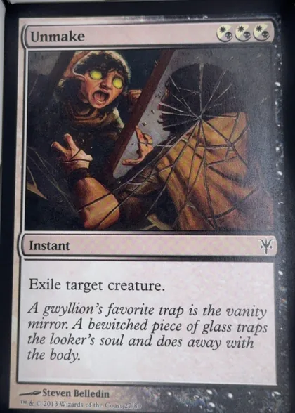 front of card
