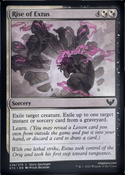 front of card