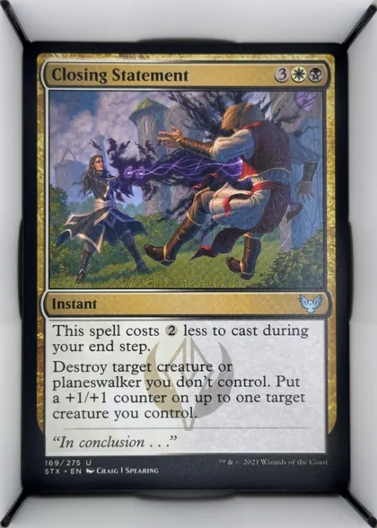 front of card
