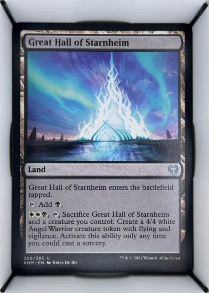 front of card