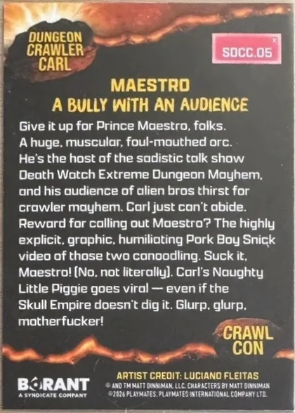 back of card