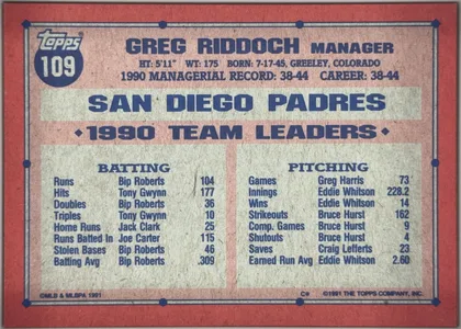 back of card