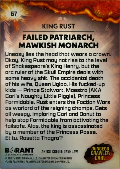 back of card