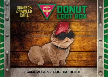 Gold "Apparel" Box Hat Donut front
